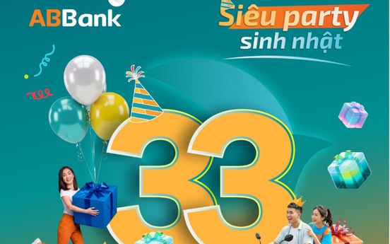 ABBank "mở hội" dịp sinh nhật 33 năm: Tặng 33 xe máy điện cùng hàng chục ngàn quà hấp dẫn cho khách hàng