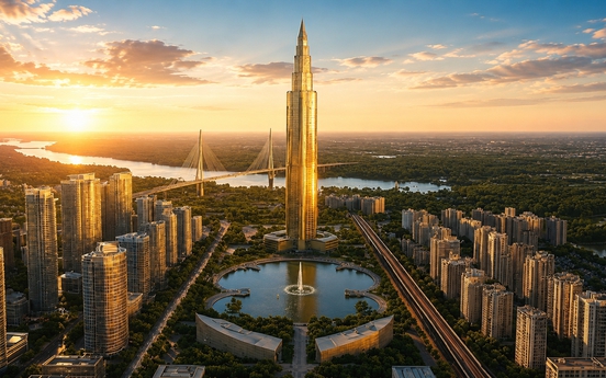 Việt Nam lần đầu tiên trong lịch sử sẽ có tháp chọc trời 108 tầng cao 639m cạnh cây cầu dây văng thép lớn nhất cả nước