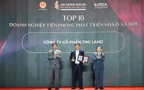 Giải thưởng Quốc gia Bất động sản Việt Nam 2026: TNG Land góp mặt trong Top 10 doanh nghiệp tiên phong phát triển nhà ở xã hội.