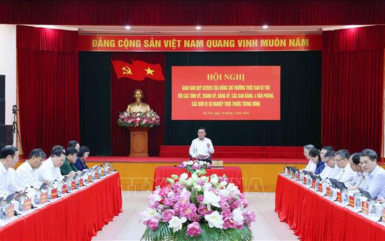 Thường trực Ban Bí thư Trần Cẩm Tú chủ trì Hội nghị giao ban quý II/2026
