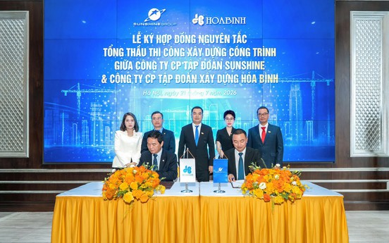 Sunshine Group ký kết các hợp đồng tổng thầu với DELTA Group và Xây dựng Hòa Bình, tổng giá trị gần 80.000 tỷ đồng