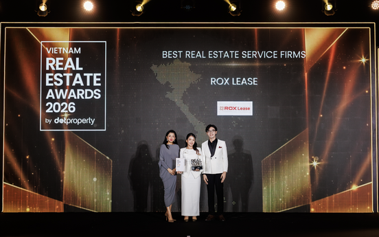ROX Lease được vinh danh tại DOT Property Vietnam Awards 2026 ở hạng mục "Công ty dịch vụ Bất động sản tốt nhất Việt Nam"