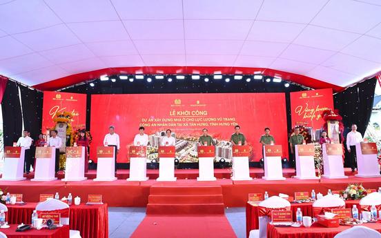 Hưng Yên khởi công dự án nhà ở cho lực lượng Công an tại xã Tân Hưng