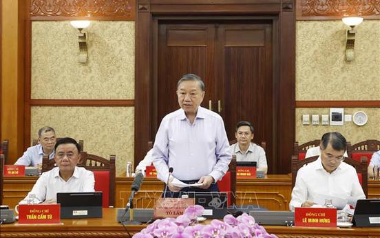 Thông báo Kết luận của Tổng Bí thư, Chủ tịch nước Tô Lâm tại Phiên họp BCĐ Trung ương thực hiện Nghị quyết 57