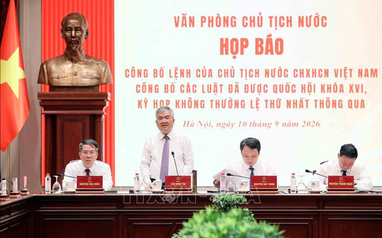 Họp báo công bố Lệnh của Chủ tịch nước về 15 luật