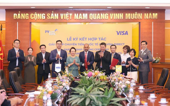 PVcomBank và Visa ký kết hợp tác triển khai giải pháp chuyển tiền qua Visa Direct
