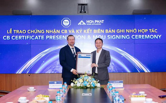 Điện máy gia dụng Hòa Phát đạt chứng nhận CB của TÜV SÜD cho bếp từ, hướng tới xuất khẩu