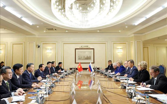 Tổng Bí thư, Chủ tịch nước Tô Lâm hội kiến Chủ tịch Hội đồng Liên bang Nga Valentina Matvienko
