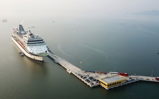 The tourist wharf at Ha Long International Cruise Port: new gateway to Ha Long Bay