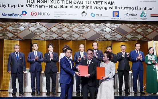 Japanese leading corporations committed investments worth USD 4 billion in Hanoi’s projects