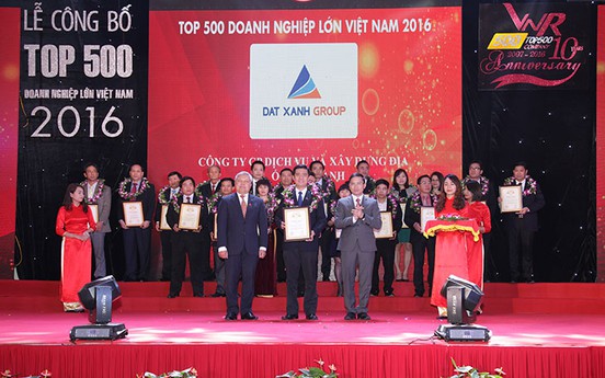 Đất Xanh vào Top 10 nhà phát triển BĐS lớn nhất Việt Nam VNR500 năm 2016