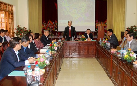 Bộ trưởng Bộ Xây dựng Phạm Hồng Hà làm việc với ngành xây dựng Yên Bái
