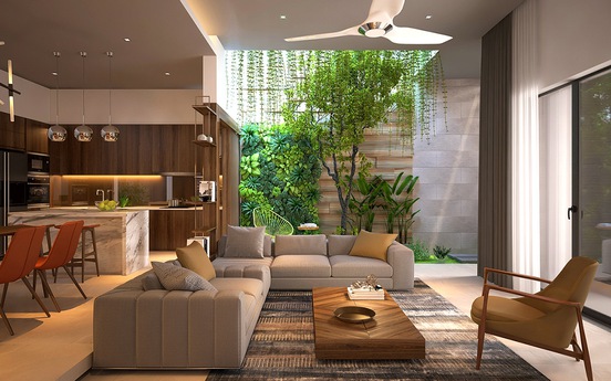 Thiết kế nội thất với không gian xanh cho mùa hè tươi mát