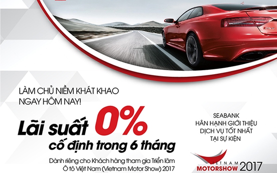 SeABank ưu đãi khách hàng tại Triển lãm Vietnam Motorshow 2017
