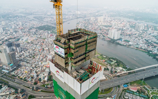 Tòa tháp cao nhất Việt Nam Landmark 81 dự kiến cất nóc đầu tháng 2