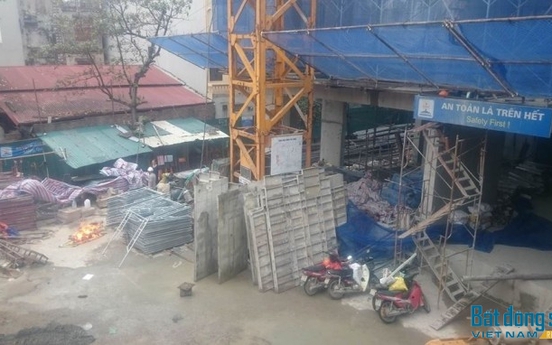 Hà Nội: Sập giàn giáo tại dự án Eco Green Tower, 2 người tử vong