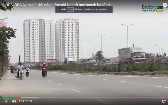 Bản tin BĐS: Địa ốc Nam Hà Nội nâng tầm giá trị nhờ quy hoạch hạ tầng