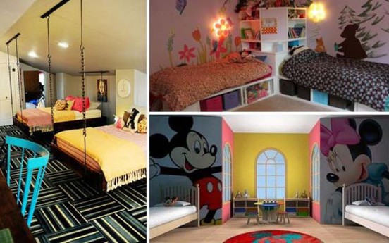 18 mẫu nội thất đẹp cho phòng ngủ chung của bé trai và bé gái
