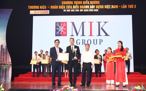 MIK GROUP nhận danh hiệu Top 10 “Thương hiệu – Nhãn hiệu tiêu biểu ngành Xây dựng lần II – năm 2017”