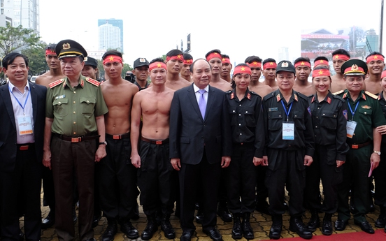 Thủ tướng Nguyễn Xuân Phúc dự Lễ xuất quân, diễn tập phương án bảo đảm an ninh Tuần lễ Cấp cao APEC 2017