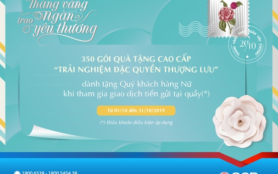 SCB ưu đãi trọn tháng 10 nhân ngày Phụ nữ Việt Nam