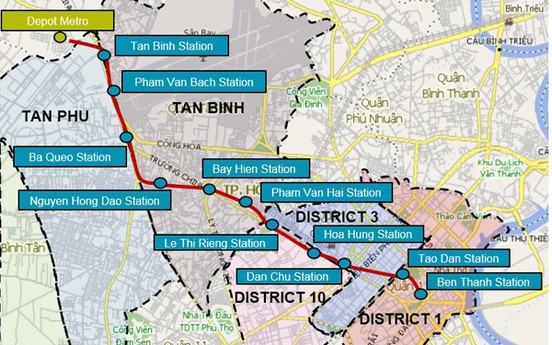 Dự kiến khởi công tuyến Bến Thành - Tham Lương vào năm 2021