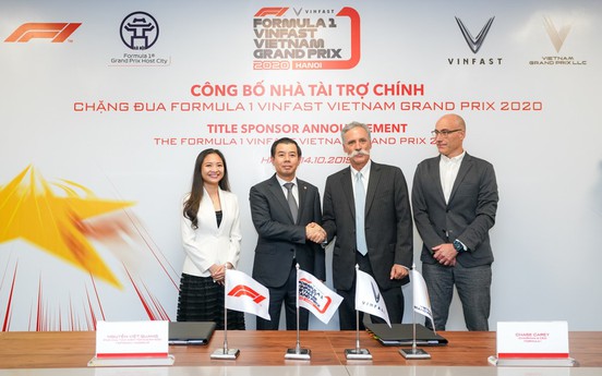 VinFast là nhà tài trợ chính của chặng đua công thức 1 Việt Nam