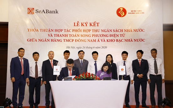 SeABank và Kho bạc Nhà nước ký thỏa thuận phối hợp thu ngân sách và thanh toán song phương điện tử