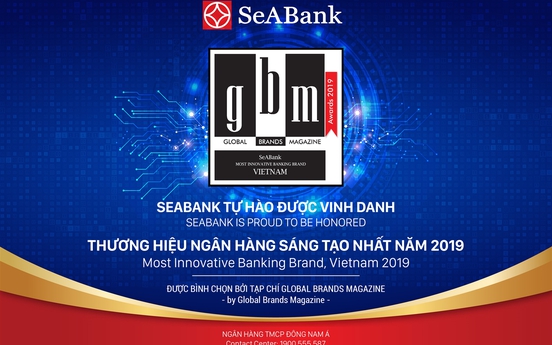 SeABank nhận giải “Thương hiệu ngân hàng sáng tạo nhất năm 2019”