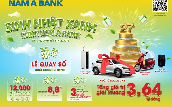 Cơ hội rước xe sang mừng sinh nhật Nam A Bank