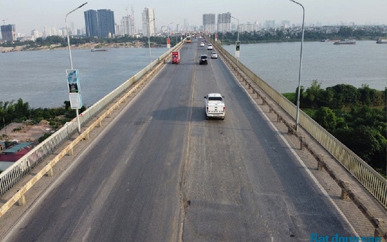 Hà Nội: Cấm phương tiện qua tầng 2 cầu Thăng Long để sửa chữa từ ngày 8/8