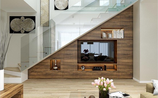 Thiết kế thông minh biến hóa tối đa diện tích chân cầu thang cho ngôi nhà bạn
