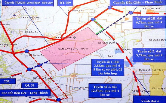 Sẵn sàng vốn cho 2 tuyến đường kết nối sân bay Long Thành