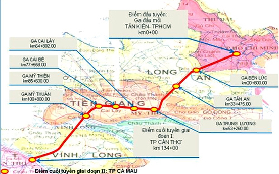 Bộ Giao thông giao đầu mối nghiên cứu xây dựng tuyến đường sắt TP.HCM - Cần Thơ