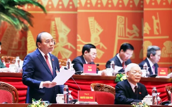 Thủ tướng Nguyễn Xuân Phúc điều hành thảo luận dự thảo Văn kiện trình Đại hội XIII