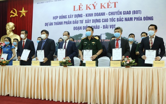 Bộ GTVT ký hợp đồng BOT dự án thành phần cao tốc Bắc - Nam đoạn Diễn Châu - Bãi Vọt