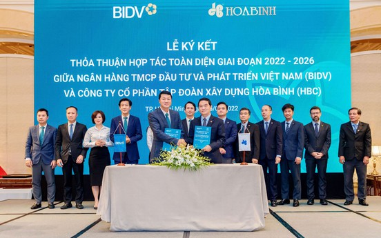 Tập đoàn Xây dựng Hòa Bình và Ngân hàng TMCP Đầu tư và Phát triển Việt Nam ký kết hợp tác toàn diện 