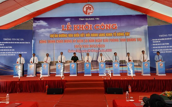 Chủ tịch Nước Nguyễn Xuân Phúc phát lệnh khởi công đường ven biển tỉnh Quảng Trị