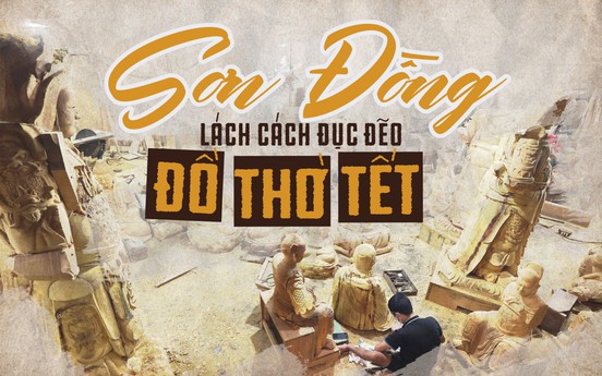 Sơn Đồng, lách cách đục đẽo đồ thờ Tết