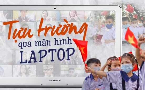 Tựu trường qua màn hình laptop