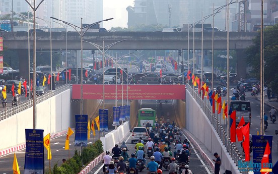 Hà Nội chính thức thông xe hầm chui Lê Văn Lương gần 700 tỷ đồng