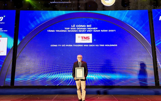 TNS Holdings lọt Top 100 doanh nghiệp tăng trưởng nhanh nhất Việt Nam năm 2021