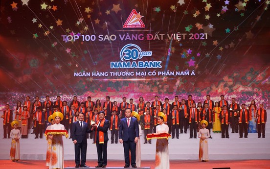 Nam A Bank  được vinh danh giải thưởng Sao Vàng đất Việt 2021