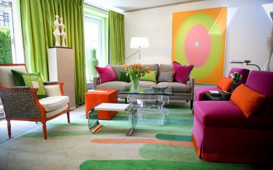 Không gian đa sắc màu với thiết kế nội thất phong cách Color Block