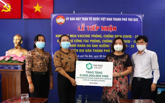 Van Phuc Group ủng hộ 5 tỷ đồng Quỹ vắc-xin phòng chống Covid-19