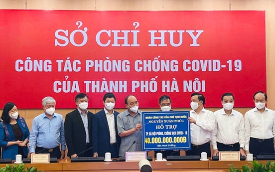 Techcombank trao tặng 15 tỷ đồng hỗ trợ Thủ đô Hà Nội chống dịch Covid-19