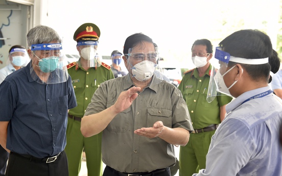 Chùm ảnh: Thủ tướng Phạm Minh Chính kiểm tra công tác chống dịch tại TP.HCM