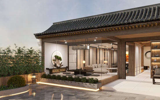 Choáng ngợp với căn penthouse mang kiến trúc Á Đông: Chốn dừng chân an yên của 3 thế hệ