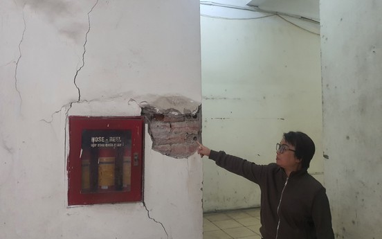 Hà Nội: Cư dân kêu cứu vì chung cư khu đô thị Pháp Vân - Tứ Hiệp bị sụt lún