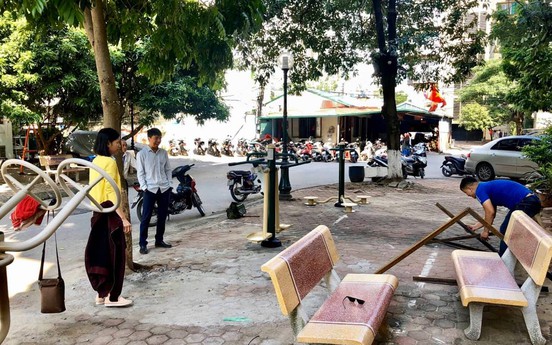UBND phường Dịch Vọng khẳng định thông tin 'chiếm sân nhà chung cư' sai sự thật